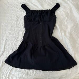 frankies bikinis black bustier mini dress